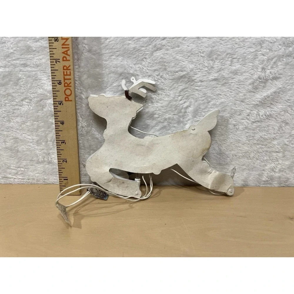 Lighted Reindeer Silhouette Plug-In Christmas Window Decor Tested Working